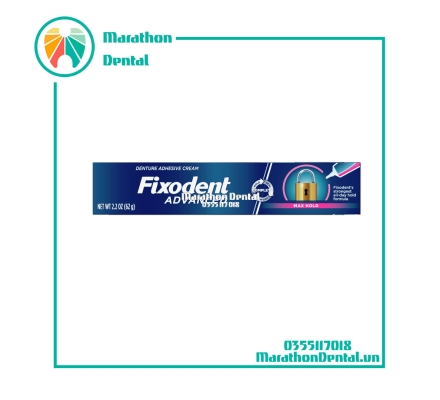 Fixodent Advanced Max Hold Denture Adhesive Cream 62g