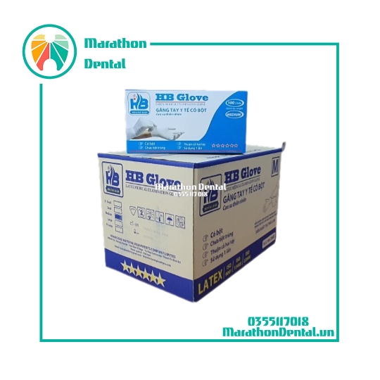 Găng tay y tế HBGlove có bột