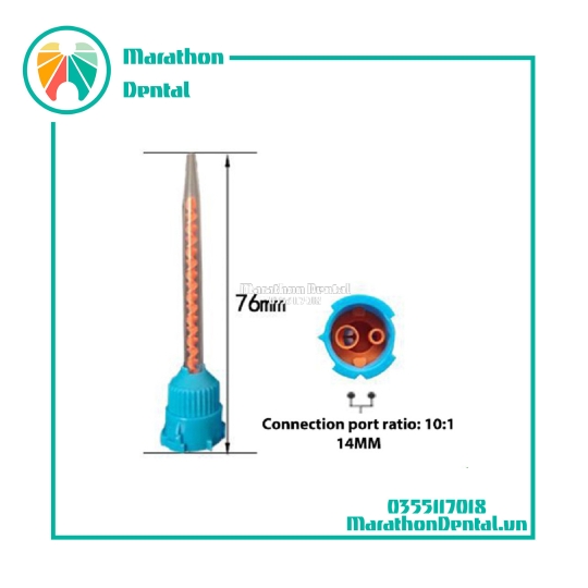 Đầu trộn vật liệu làm răng tạm