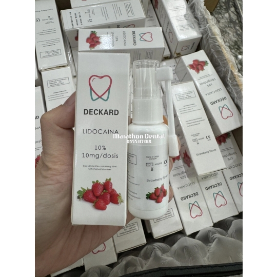 Tê xịt Deckard Lidocaina 10% Strawberry